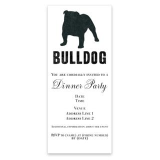 Retro Silhouette Bulldog Invitations by Admin_CP1869353