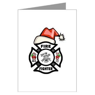 Christmas Firefighters Greeting Cards (Pk of 10) for
