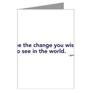 be the change in the world Greeting Cards (Package for