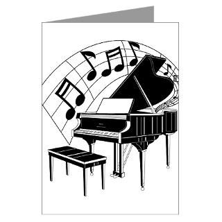 Grand Piano Notes Greeting Cards (Pk of 20) for