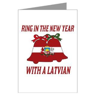 Latvian New Years Greeting Cards (Pk of 10) for