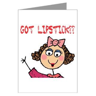 Got Lipstick Girl Greeting Cards (Pk of 10) for