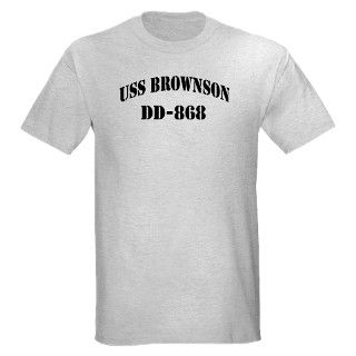 868 Gifts  868 T shirts  USS BROWNSON Ash Grey T Shirt