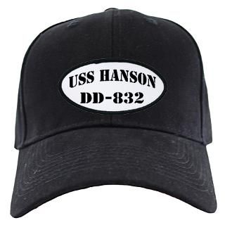 HANSON Black Cap  USS HANSON (DD 832) STORE  USS HANSON DD 832 STORE