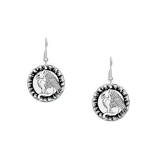 Art Gifts  Art Jewelry  Sun Gryphon Earring Circle Charm