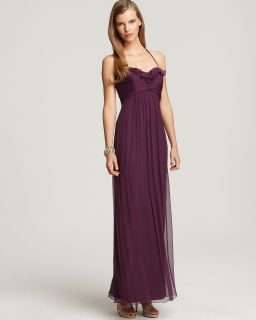 Amsale Ruffle Front Gown
