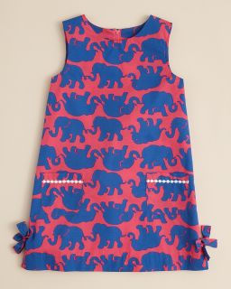  Classic Elephant Print Shift Dress   Sizes 7 12