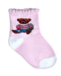 Infant Girls Polo Girl Teddy Crew Socks   Sizes 6/12   18/24 Months