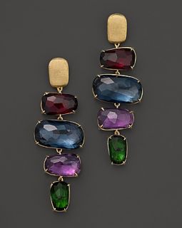 Marco Bicego Murano 18K Gold Drop Earrings with Semi Precious Stones