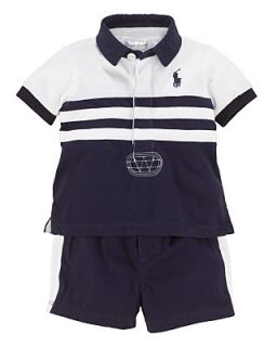 Ralph Lauren Childrenswear Infant Boys Pieced Rugby Shirt & Short Set