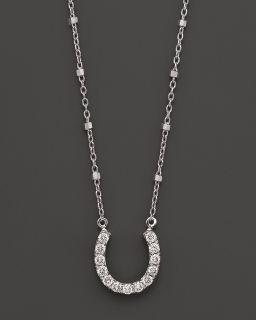 Gold Horseshoe Pendant Necklace, .25 ct. t.w., 18