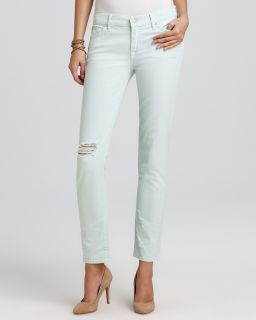 For All Mankind Jeans   The Slim Cigarette in Light Moss Destroyed