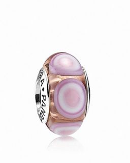 PANDORA Charm   Murano Glass & Sterling Silver Pink Stepping Stones