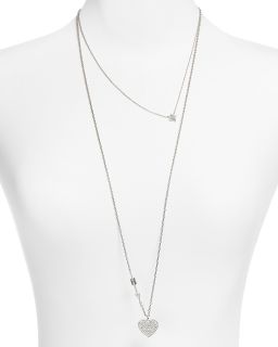 Couture Double Strand Heart & Arrow Necklace, 32