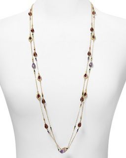 Lauren Two Row Multi Beaded Illusion Necklace, 36