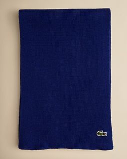 Lacoste Boys Cotton & Wool Knit Scarf   40 x 8