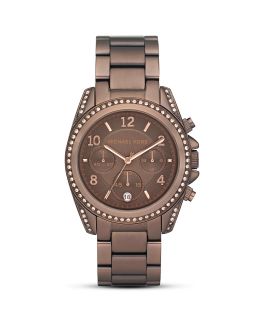 Michael Kors Womens Round Chocolate Brown Watch Dial, 39mm
