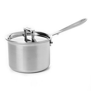 All Clad Brushed d5 2 Quart Sauce Pan With Lid