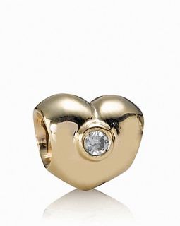 PANDORA Charm   Diamond & 14K Gold Heart, .12 ct. t.w.