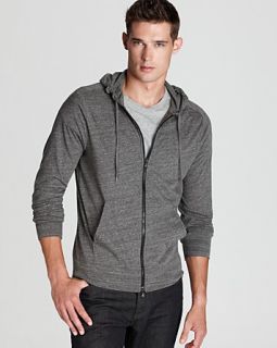 john varvatos usa heathered zip hoodie price $ 178 00 color grey