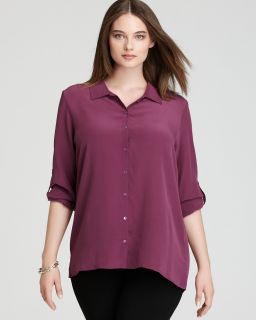 de chine rolled sleeve button down blouse orig $ 238 00 sale $ 119 00