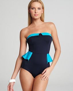 maillot one piece swimsuit price $ 177 00 color ink blue size select