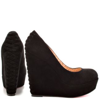 Betsey Johnsons Black Reily   Black Suede for 129.99