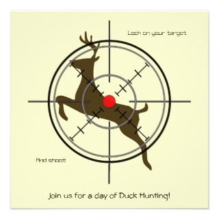 Brown Deer Hunting Invitations (add your texts)