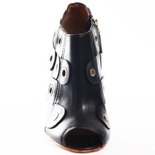 Joelle Heel   Black Leather, LAMB, $305.99