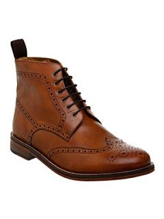 Bertie Calibrate brogue boots Tan   