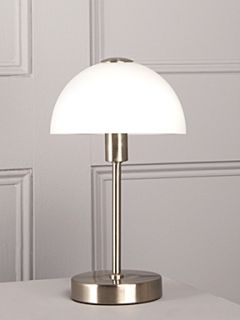 Linea Satin nickel Quincey touch table lamp   
