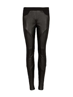Ted Baker Foiy leather panel trousers Black   