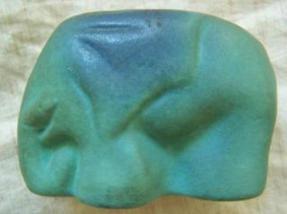 Matte Green Blue Turquoise Van Briggle Art Pottery Elephant