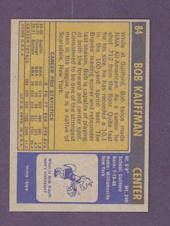 1971 Topps 84 Bob Kauffman Braves NM MT 243157
