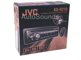 JVC KD R210 CD  WMA Player Front Panel Aux Input New