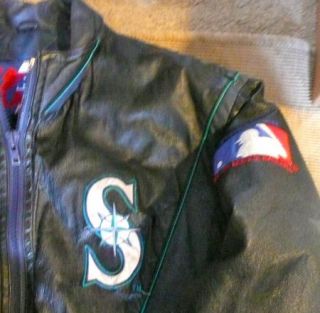 Proplayer Official MLB Seattle Mariners Leather Jacket GD L Free