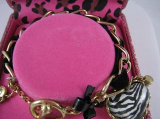 Betsey Johnson Authentic Jewelry Zebra Heart Bracelet
