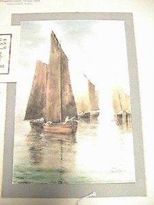 1920 Vintage Print Lamasure Evening Venetian Waters
