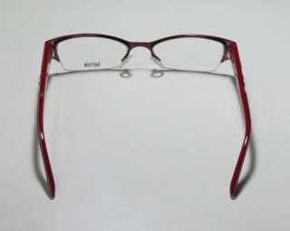 New Kensie Daydream 50 17 135 Purple Red Pink Half Rim Eyeglasses