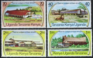 T908 KENYA UGANDA TANZANIA 1975 #300 03 Animals, Game Lodges of East
