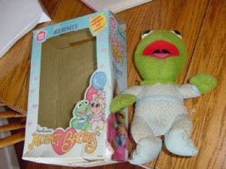 Baby Kermit The Frog Muppets Hasbro 1980s Toy w Box 10 Muppet Babies