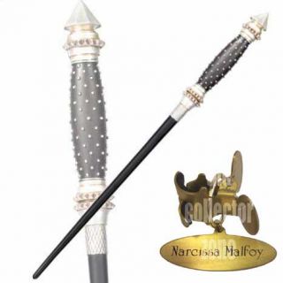 Harry Potter Wand of Narcissa Malfoy and Name Clip Stand Noble Gift