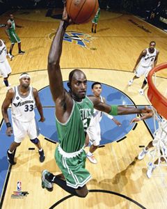 Kevin Garnett Boston Celtics Netcam Slam Poster Print