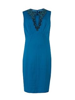 Ted Baker Renea embellished collar dress Bright Blue   