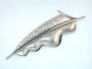 Artist Signed K Keyworth Feather Wave Sail Sterling Silver Pin