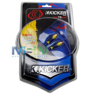 Kicker® 05 SV1 3 3 ft Car Video RCA Interconnect Patch Shielded Cable