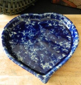 Vintage Bennington Pottery Heart Shaped Plate
