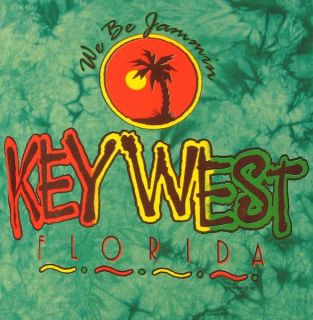 We Be Jammin Key West Florida Tie Dye T Shirt XL Green