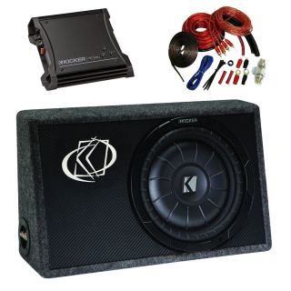 Kicker Audio Subwoofer Package Single 10 Truck Sub Box CVT10 ZX400 1