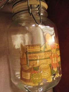 Vintage Kilner Ravenhead Clip Top Storage Glass Jar Container Decal